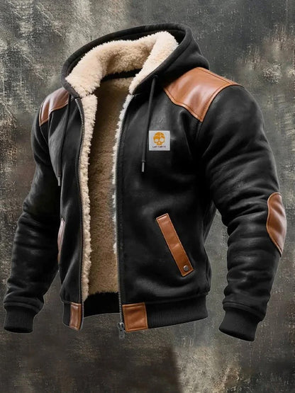 Vintage Suede Jacket with Protective Hood