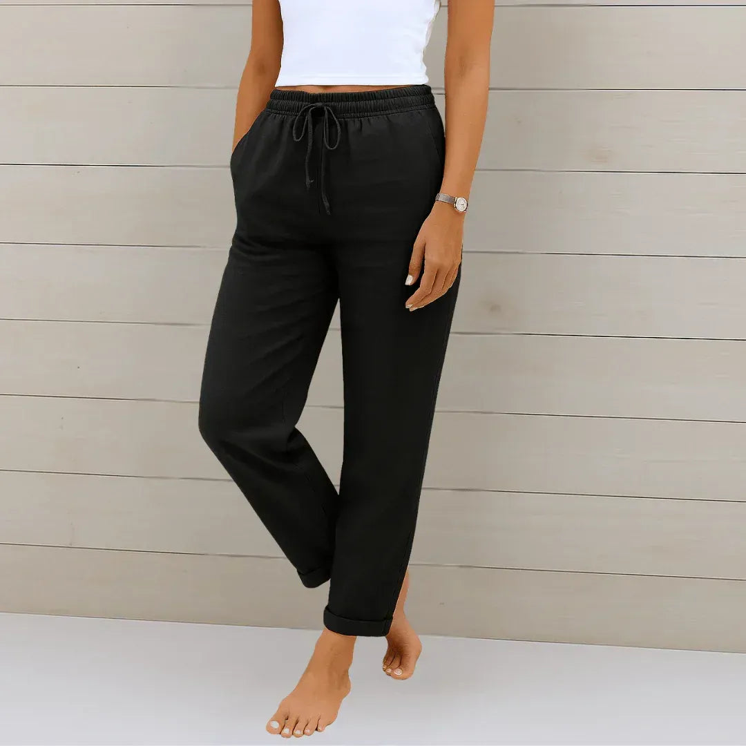 Women's Stretch Linen Trousers