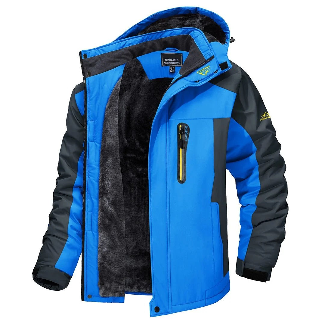 Waterproof Jacket with Plush Thermal Lining