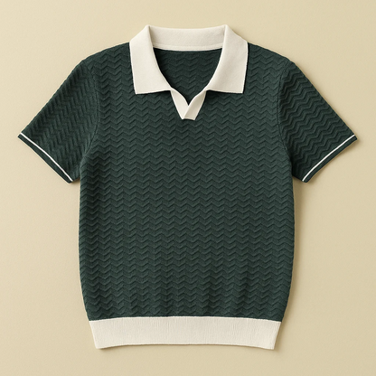 Men's Textured Polo Shirt