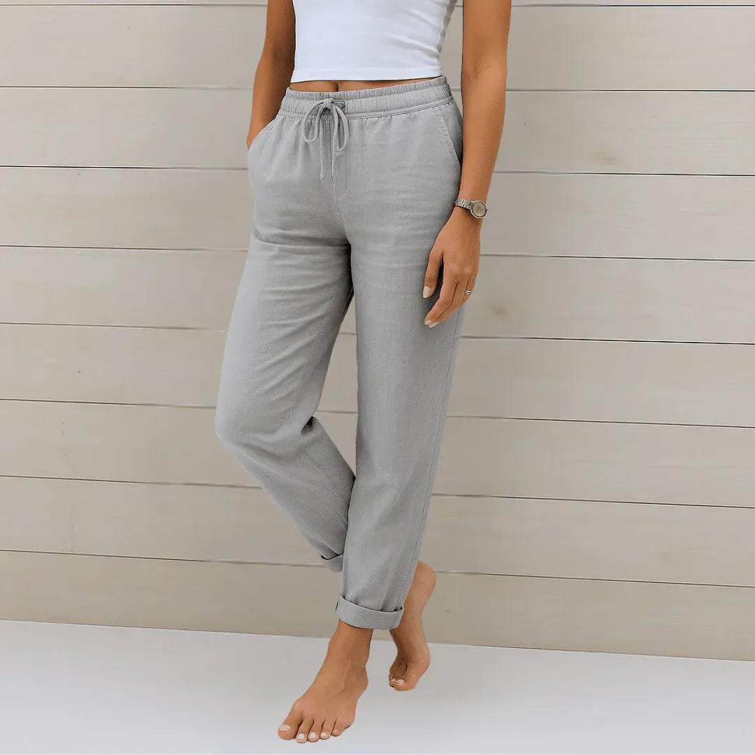 Women's Stretch Linen Trousers