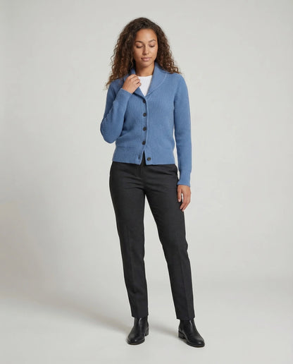 Women's Lapel Collar Knit Cardigan