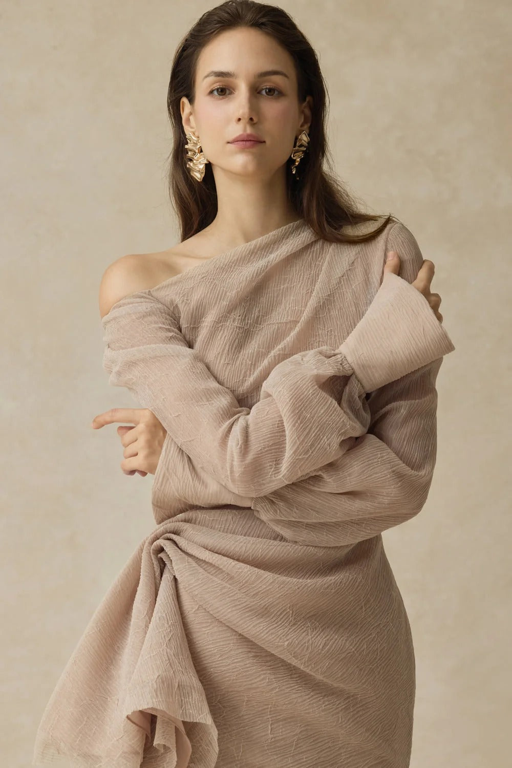 Mehitable Draped Midi Dress