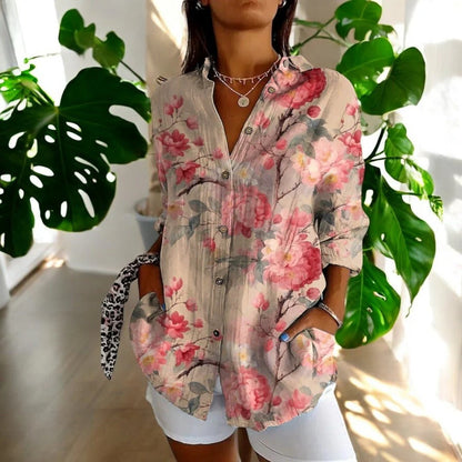Women's Elegant Vintage Collared Blouse