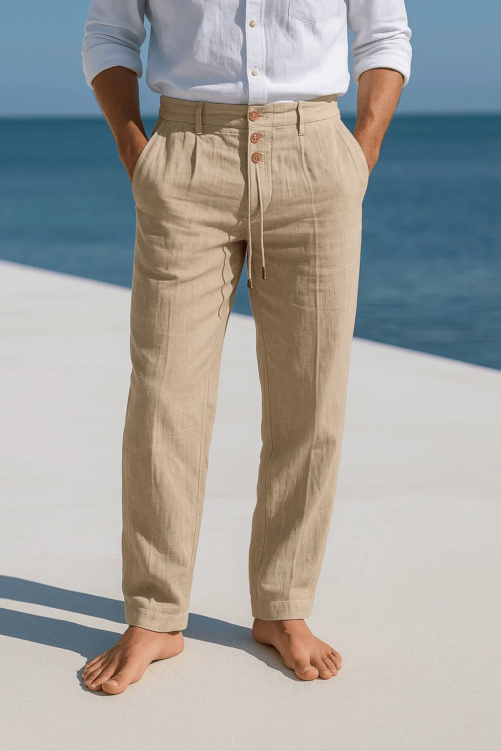 Men's Breathable Relaxed Linen Trousers