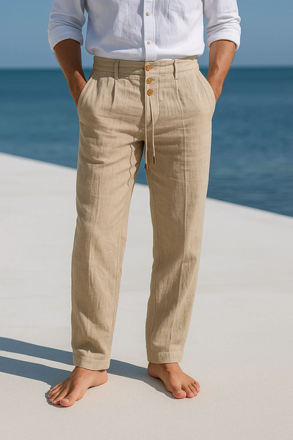 Men's Lightweight Linen Summer Trousers