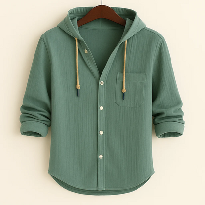 Men's Soft Cotton Hooded Shirt