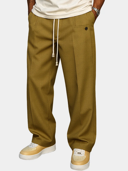 Men's Elegant Drawstring Trousers