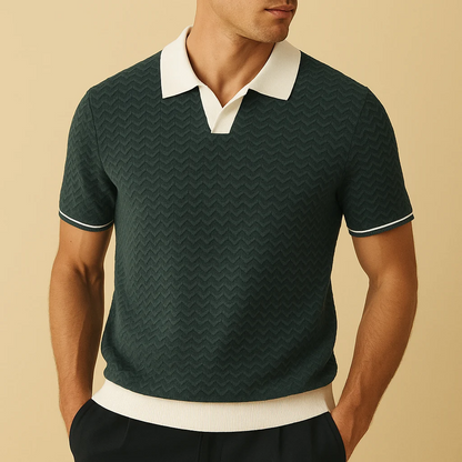 Men's Textured Polo Shirt