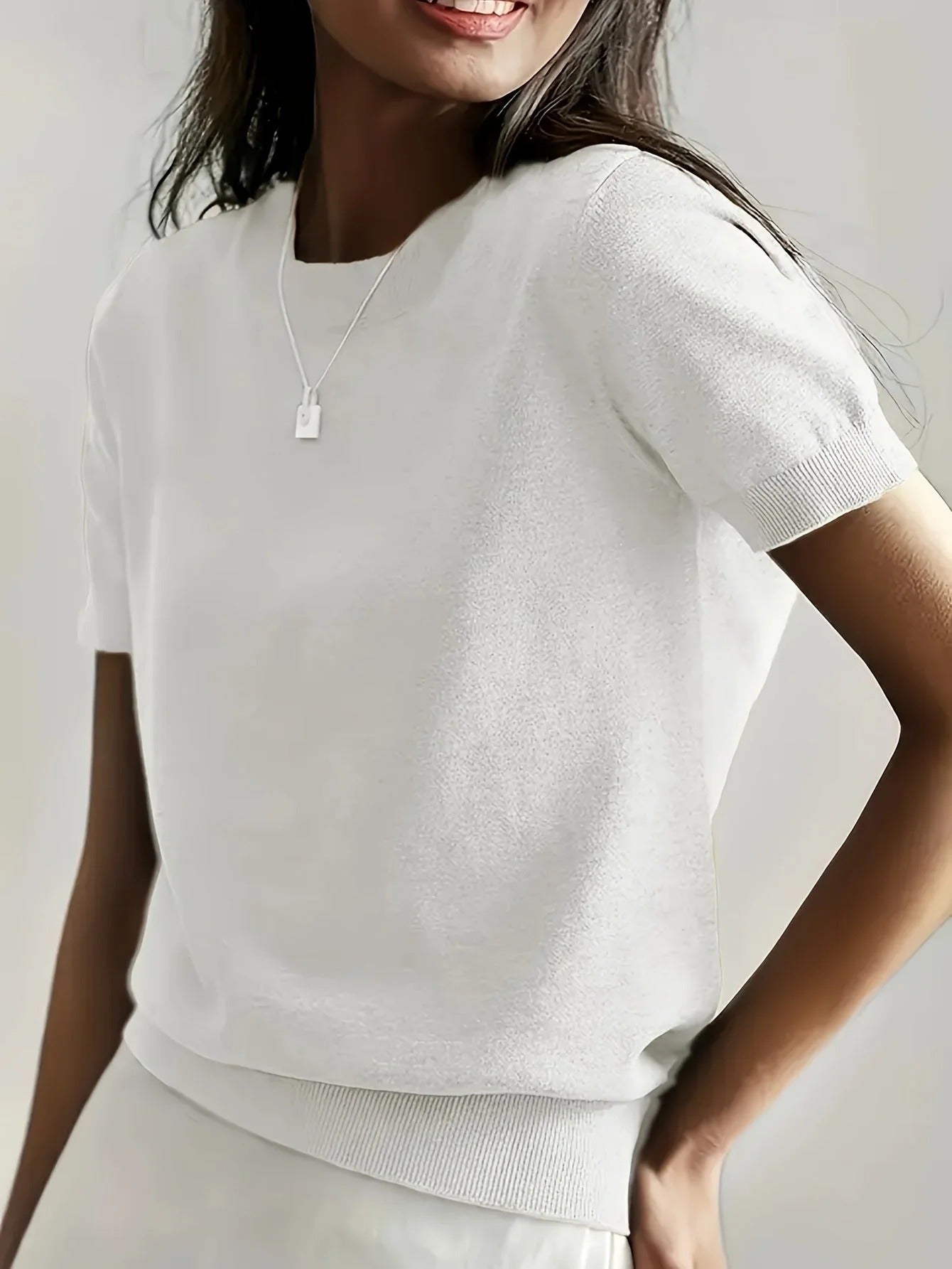 Women's Short Sleeve Knit Top