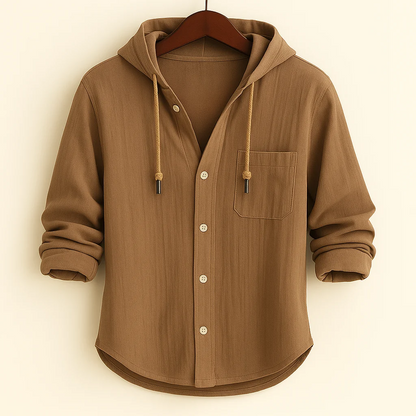 Men's Soft Cotton Hooded Shirt