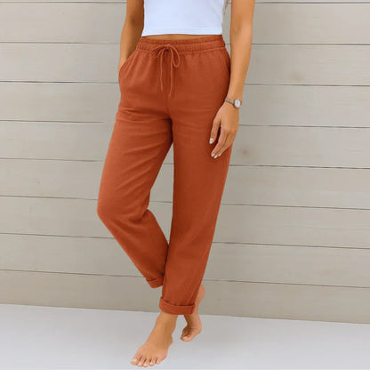 Women's Stretch Linen Trousers
