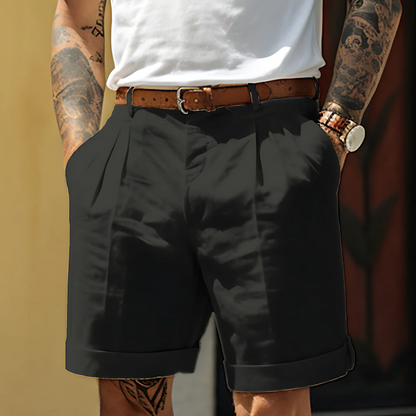 Men's Linen Cotton Tailored Chino Shorts