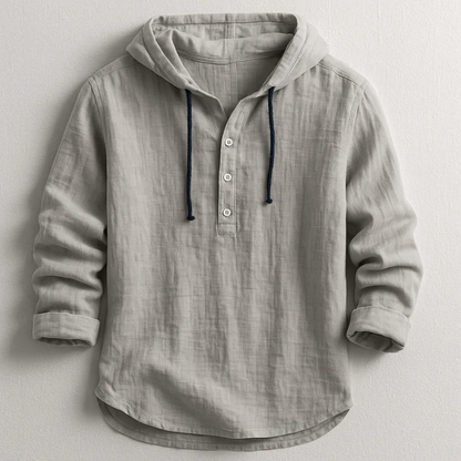 Linen Hooded Shirt