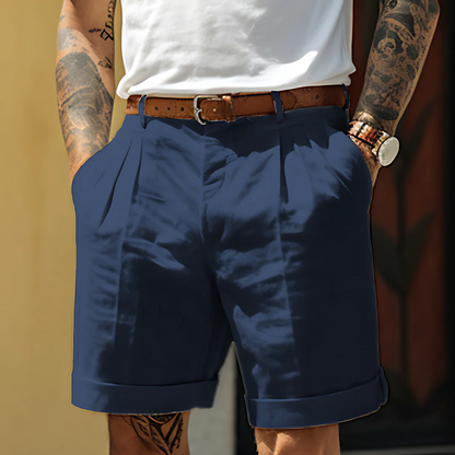 Men's Linen Cotton Tailored Chino Shorts