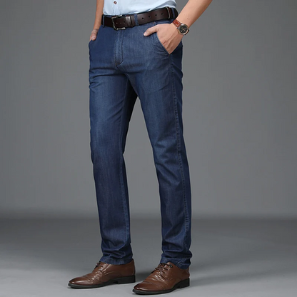 Classic Fit Stretch Denim Jeans – Mid-Rise