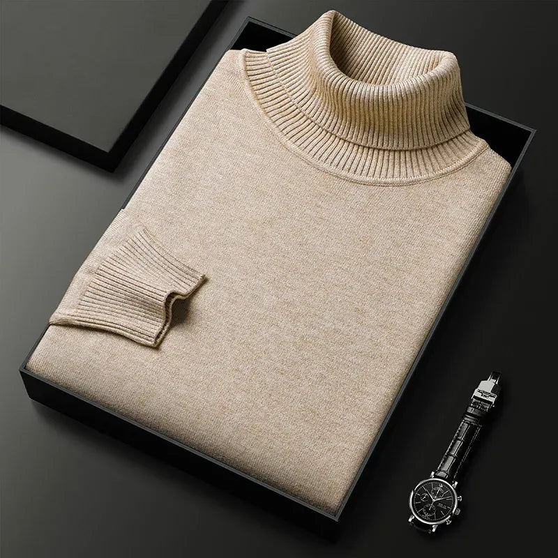 Men's Elegant High-Neck Sweater