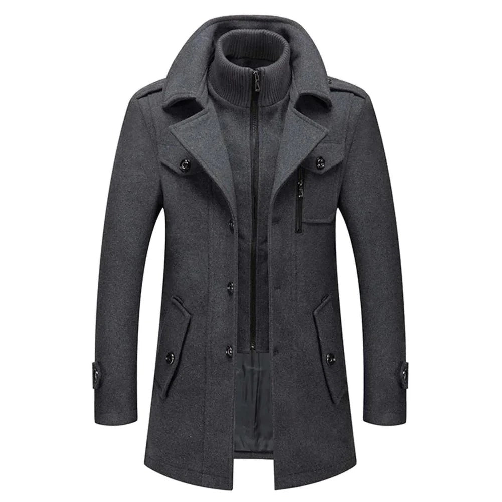 Two-Piece Tailored Coat with Insulating Lining