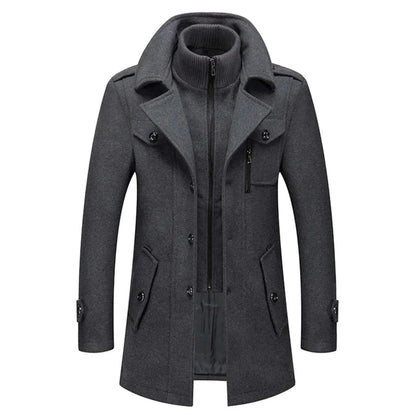 Two-Piece Tailored Coat with Insulating Lining