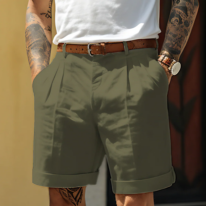 Men's Linen Cotton Tailored Chino Shorts