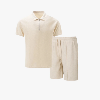 Men's Zip Polo and Shorts Co-Ord Set