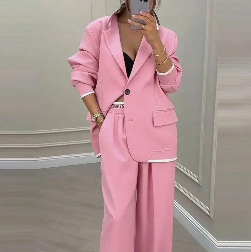 Pamela Blazer and Trousers Set