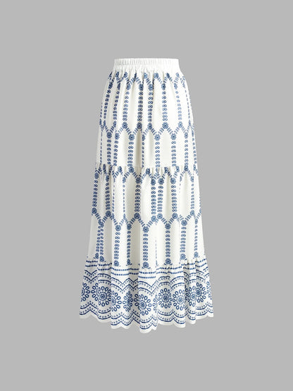 Dawn Printed Skirt and Top Set