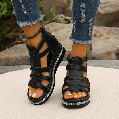 Women's Rhinestone Wedge Sandals