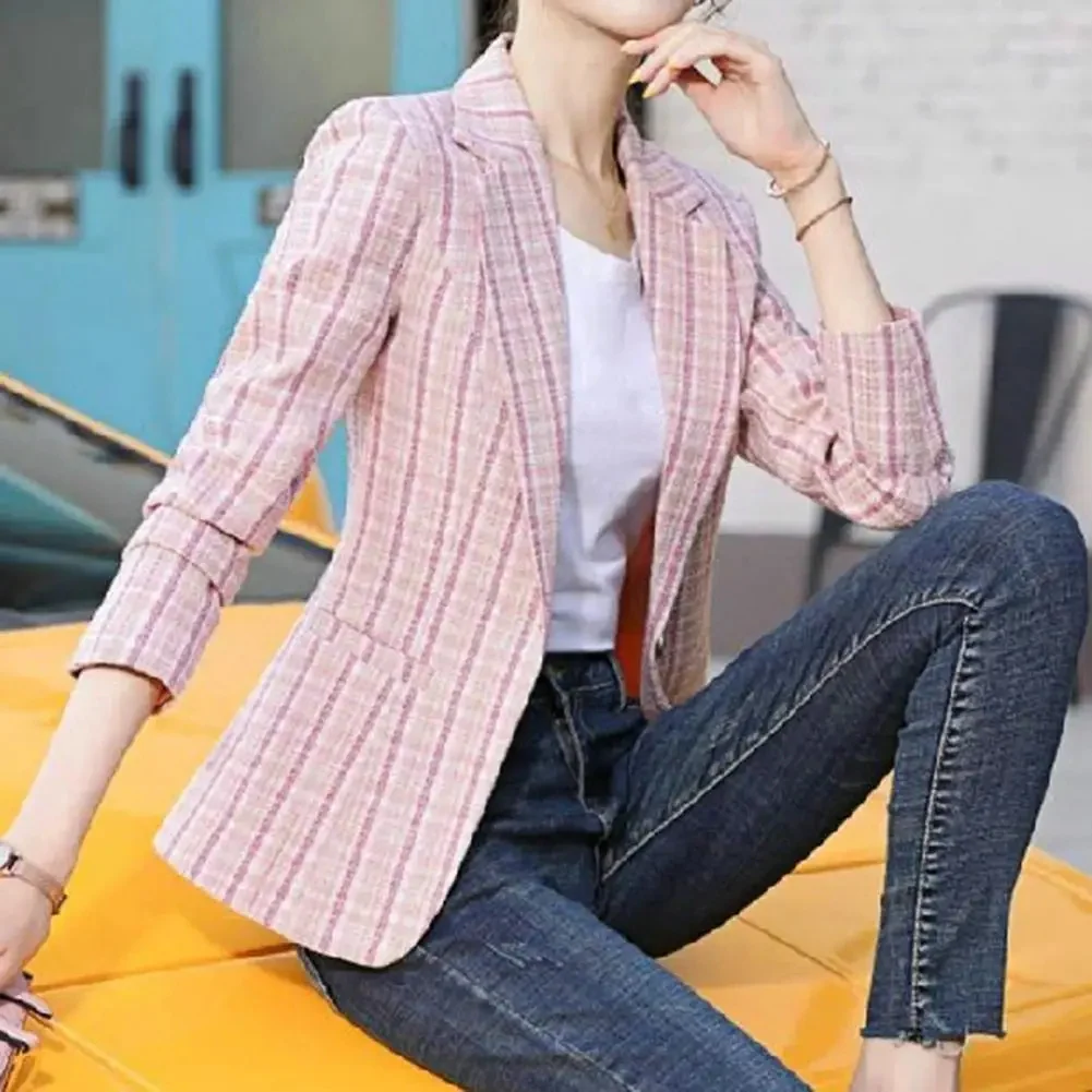 Women's Checkered Blazer