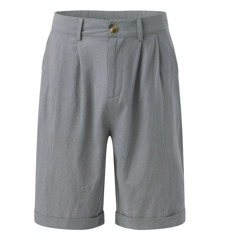 Men's Linen Cotton Tailored Chino Shorts