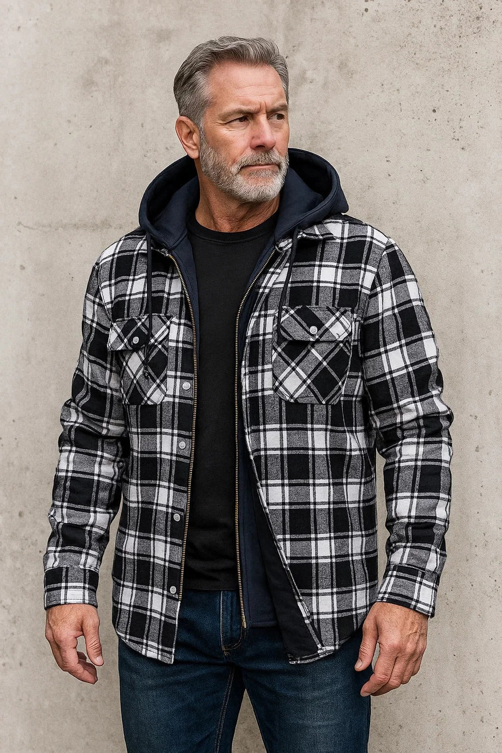 Wool Blend Jacket with Tailored Modern Fit