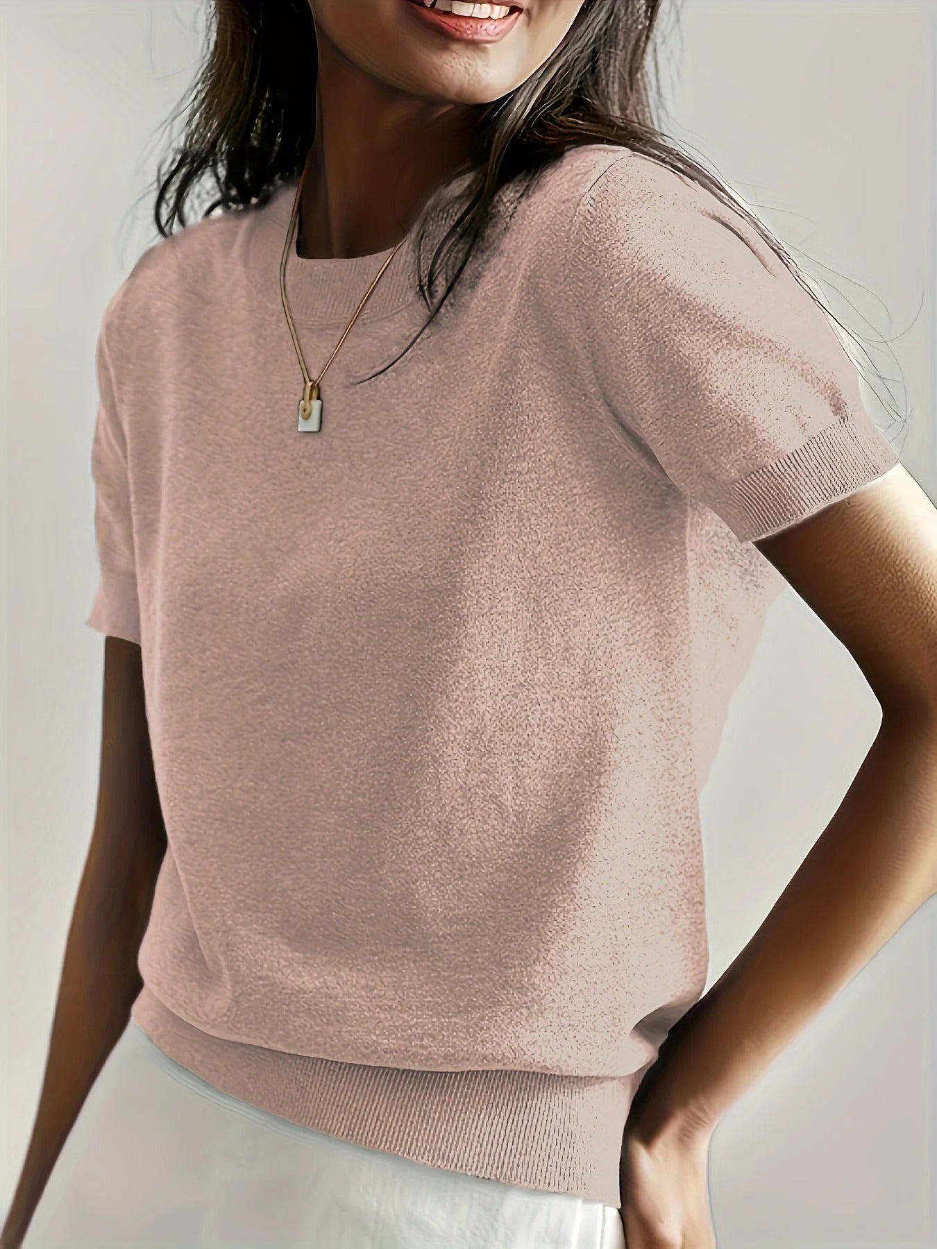 Women's Short Sleeve Knit Top