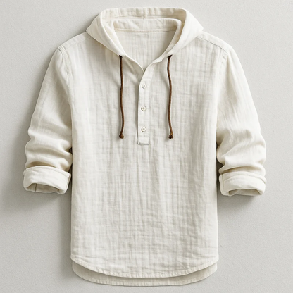 Linen Hooded Shirt