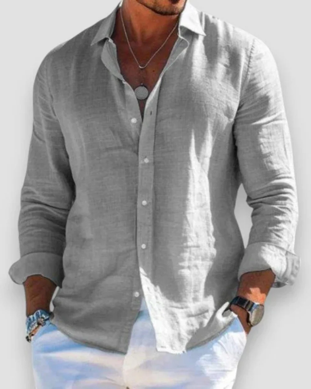 Men's Casual Linen Shirt