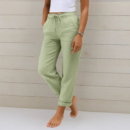 Women's Stretch Linen Trousers