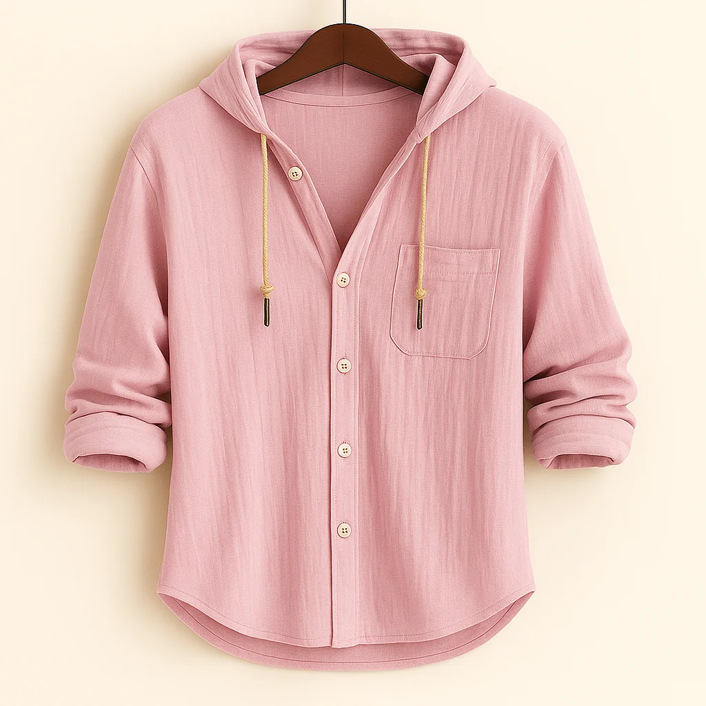 Men's Soft Cotton Hooded Shirt