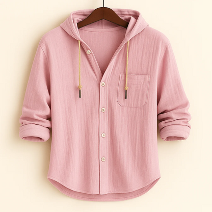 Men's Soft Cotton Hooded Shirt
