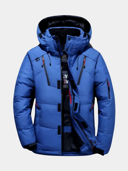 Down Winter Jacket with Removable Hood