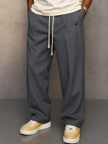 Men's Elegant Drawstring Trousers