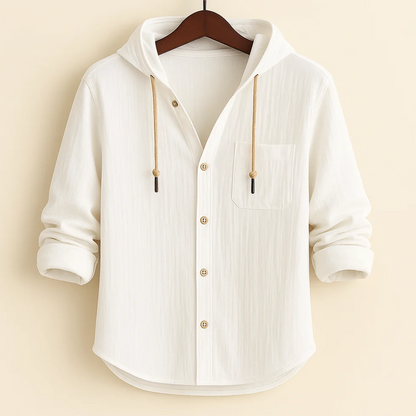 Men's Soft Cotton Hooded Shirt