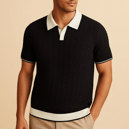 Men's Textured Polo Shirt