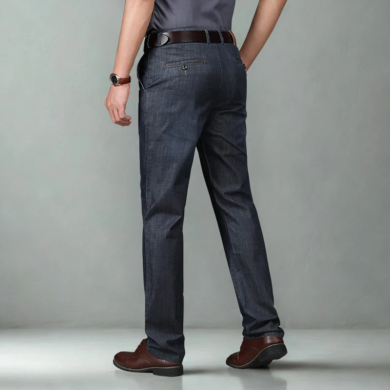 Classic Fit Stretch Denim Jeans – Mid-Rise