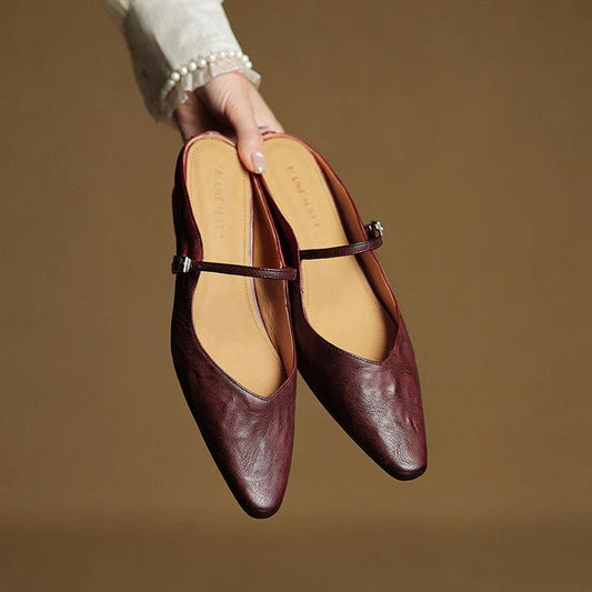 Women's Pointed Toe Mary Jane Mules