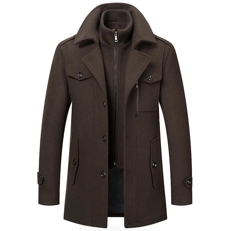 Two-Piece Tailored Coat with Insulating Lining