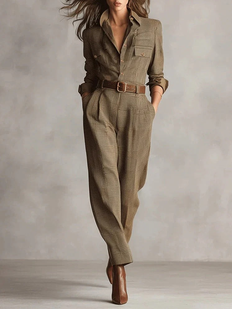 Aurelia Tweed Utility Jumpsuit