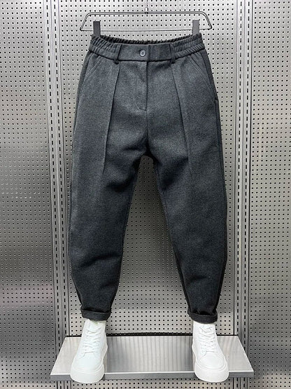 Men's Textured Tapered Trousers