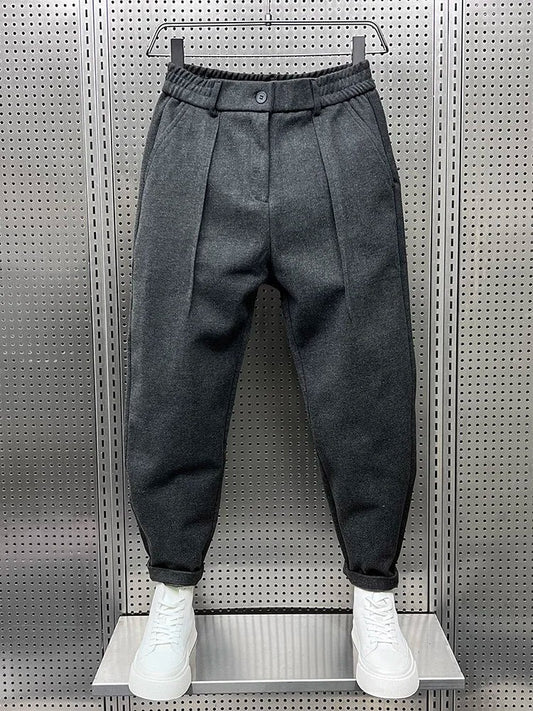 Men's Textured Tapered Trousers