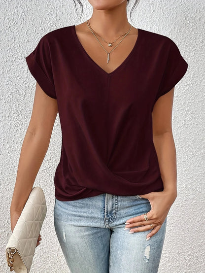 Women's Elegant V-Neck T-Shirt