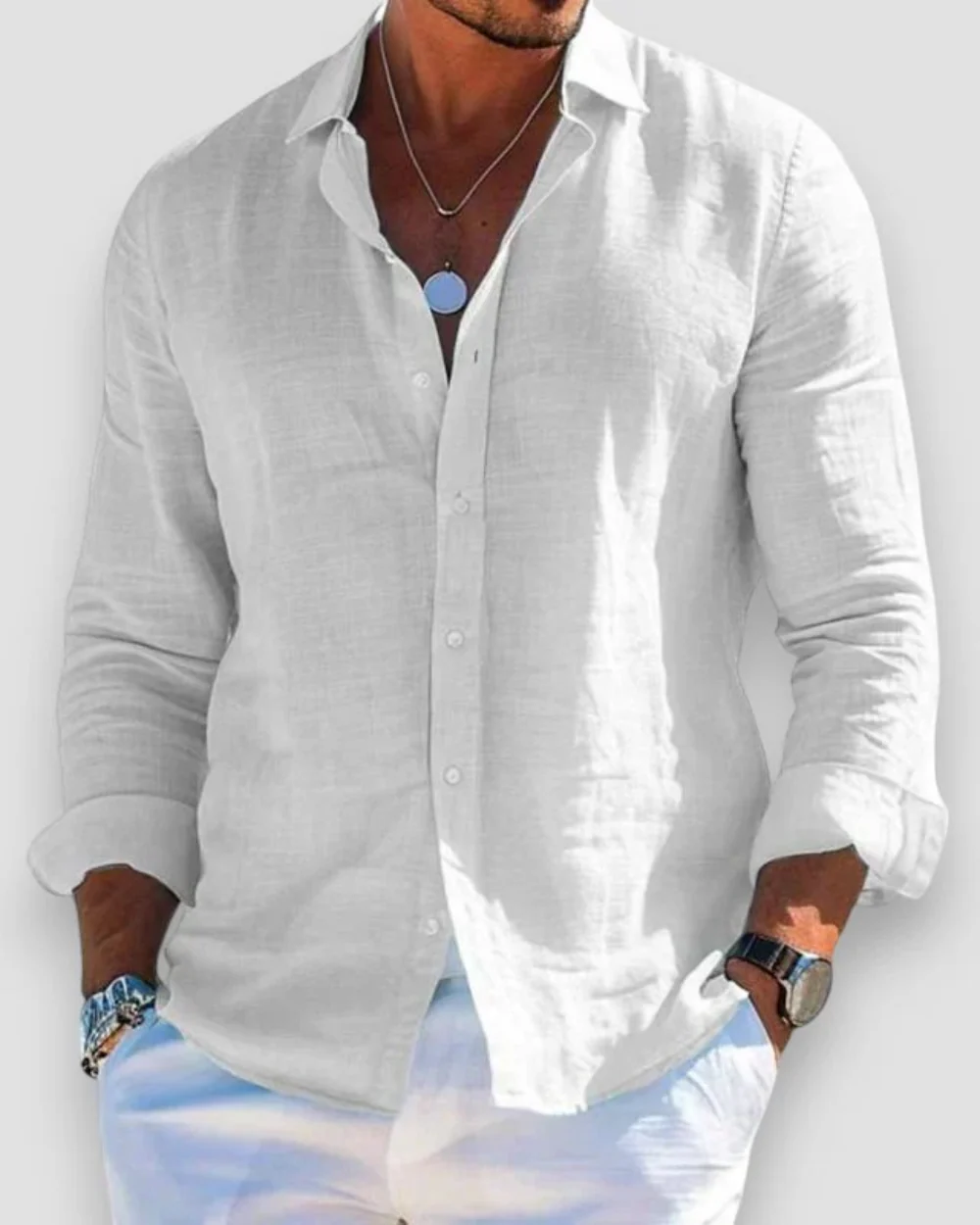Men's Casual Linen Shirt