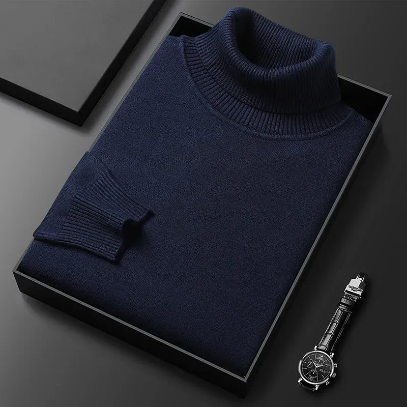 Men's Elegant High-Neck Sweater
